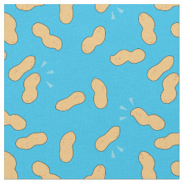 Tecido Padrão de amendoim Comida saudável no azul