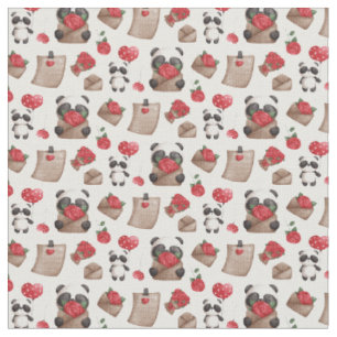Tecido Padrão De Amor Do Urso De Panda Dia de os namorado