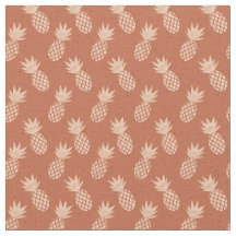 Padrão de ananás tropical Terracotta e Peach