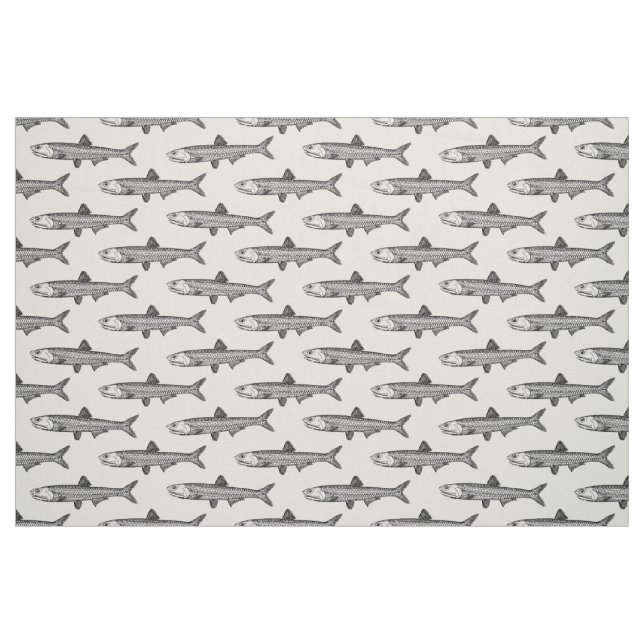 Tecido Padrão de Anchovy - Preto em Branco (Fat Quarter)