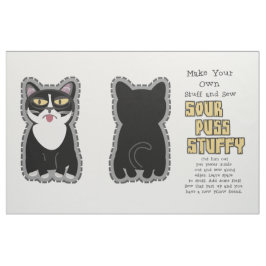 Tecido Padrão de Animal de Pelúcia Sourpuss