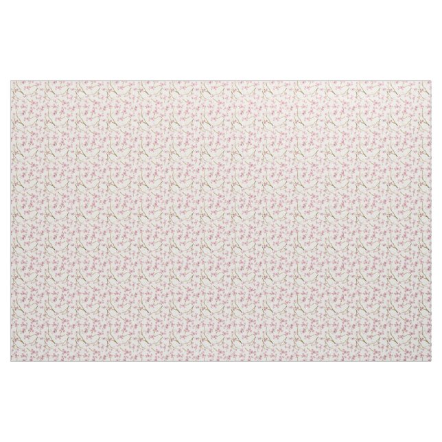 Tecido Padrão de Aquarela bonito de Flor de Cereja (Jarda)