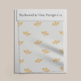 Tecido Padrão de Aquarela da Abelha do ouro