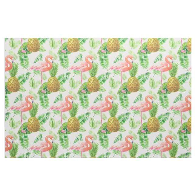 Tecido Padrão de aquarela do jardim tropical (Fat Quarter)