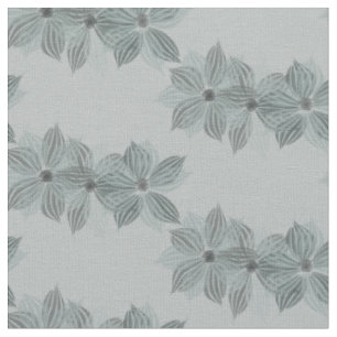 Tecido Padrão de Aquarela Floral da Cinza de Costela