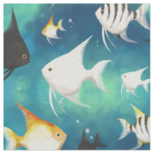 Tecido Padrão de Aquário de Angelfish