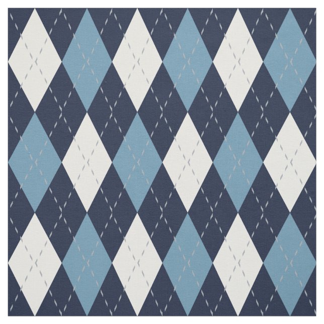 Tecido Padrão de Argyle Azul e Branco do Marinho (Modelo)