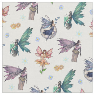Tecido Padrão de Arte de Fantasia de Fada Flor Cuta