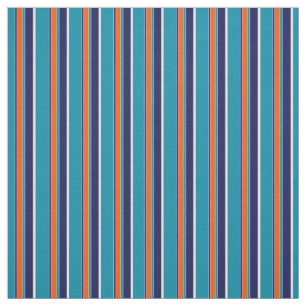 Tecido Padrão de Arte de Stripes Brancas Azul Verde Azul
