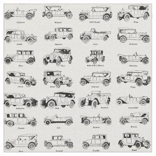 Tecido Padrão de arte em automóveis da Vintage 1920