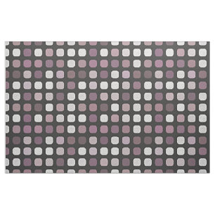 Tecido Padrão de Arte Púrpura Roxo Preto Quadrado Retro R