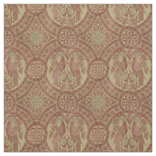 Tecido Padrão de Aves do Século 14 medieval