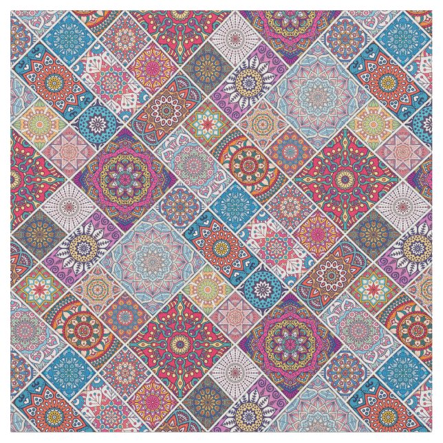 Tecido Padrão de Azulejo de Mandala/Marrocos (Detalhe)