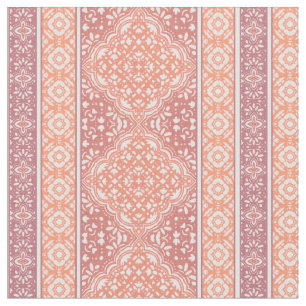 Tecido Padrão de Azulejo Decorativo do Terracotta