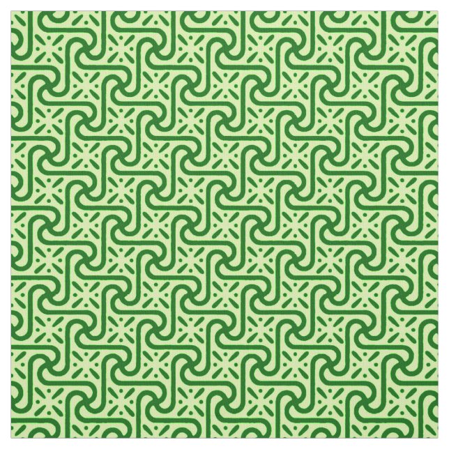 Tecido Padrão de azulejo egípcio, esmeralda e verde limão (Modelo)