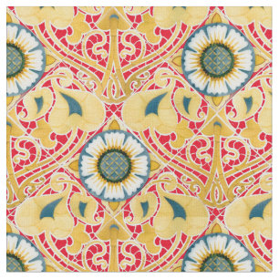 Tecido Padrão de Azulejo Floral Vintage Art Nouveau