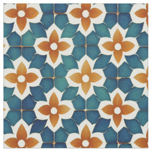 Tecido Padrão de azulejo marroquino