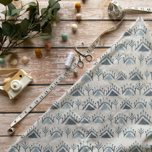 Tecido Padrão de Azulejo marroquino azul e branco