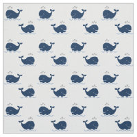 Padrão de baleias náuticas azul naval e branco fof
