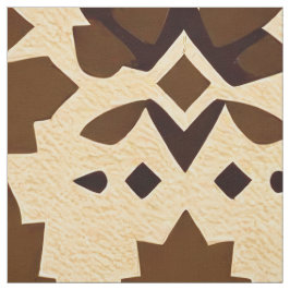 Tecido Padrão de Bloco Tribal Caribenho — Marrom Terroso