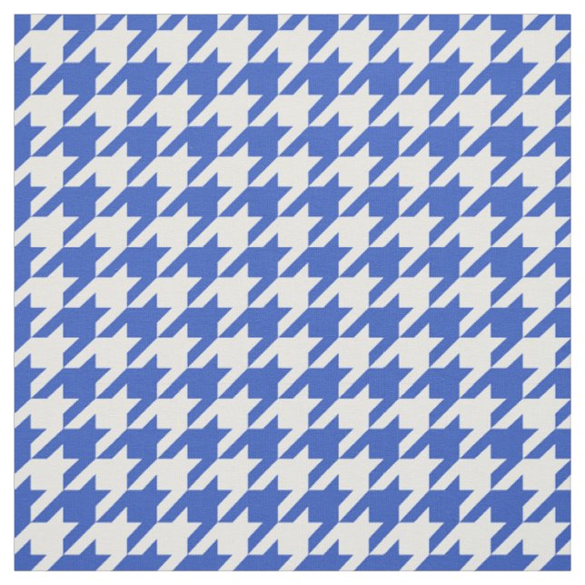 Tecido Padrão de Bluetooth Branco e Azul Ceruliano #2M (Modelo)