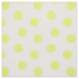 Tecido Padrão de Bolas de tênis em Branco