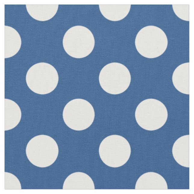 Tecido Padrão de Bolinhas Azul e Branco inspirado no País (Detalhe)