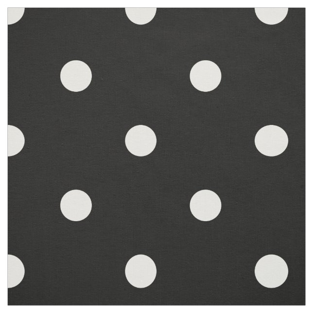 Tecido Padrão de Bolinhas preto e branco (Modelo)
