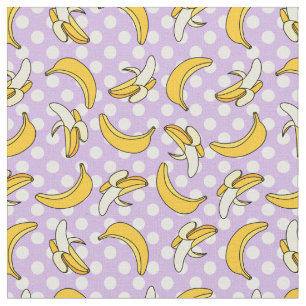 Tecido Padrão de Bolinhas Roxo da Banana