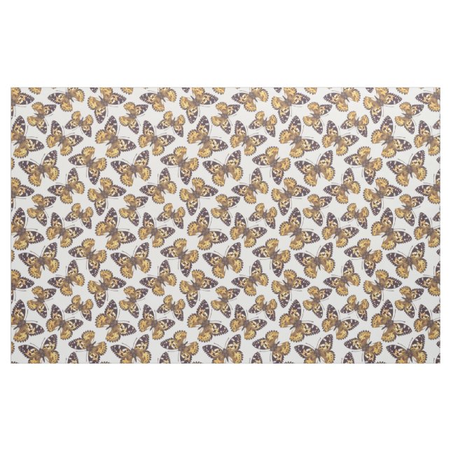 Tecido Padrão de borboleta-dama pintada (Fat Quarter)