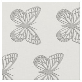 Tecido Padrão de borboleta de Cinza de prata