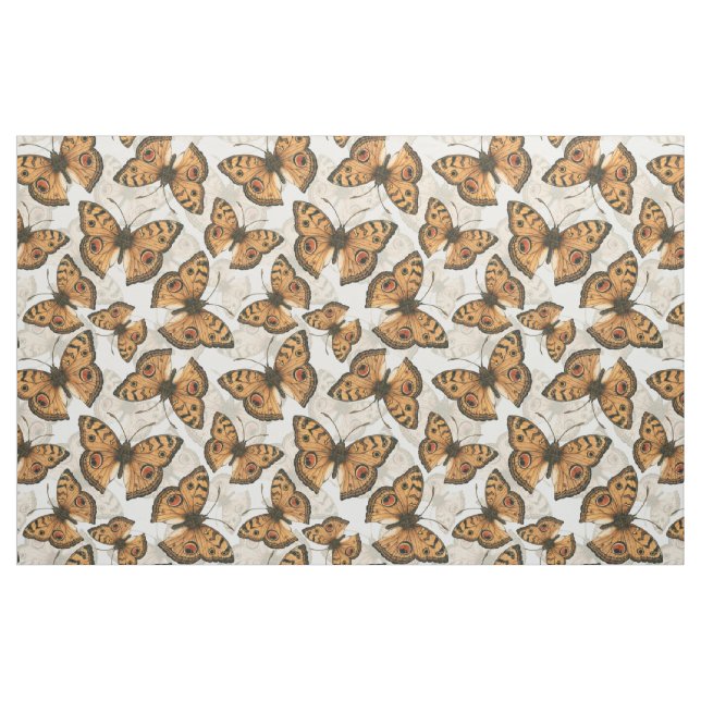 Tecido Padrão de borboleta de pântano de pavão (Fat Quarter)