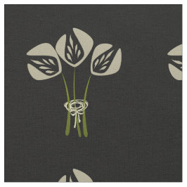 Tecido Padrão de Buquê do Estilo Art Deco