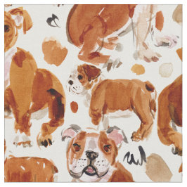 Tecido PADRÃO DE Cachorro de Corante Aquático BULLDOG ING