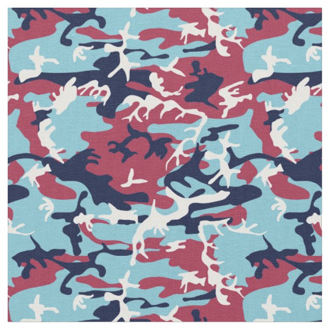 Tecido Padrão de Camo - Marinho azul brilhante Branco (Detalhe)