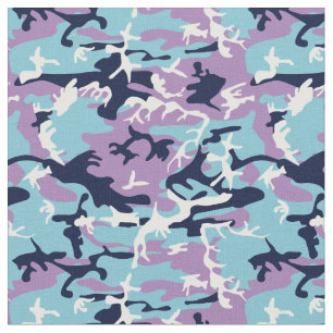 Tecido Padrão de Camo - Marinho azul roxo Branco