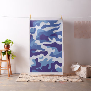 Tecido Padrão de camuflagem azul