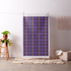 Tecido Padrão de Camuflagem Azul, Rosa e Siena
