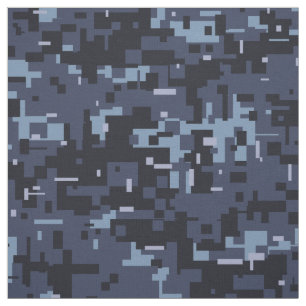 Tecido Padrão de Camuflagem Digital Azul do Marinho
