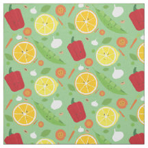 Padrão De Cartoon De Fruta Vegetal Amigável