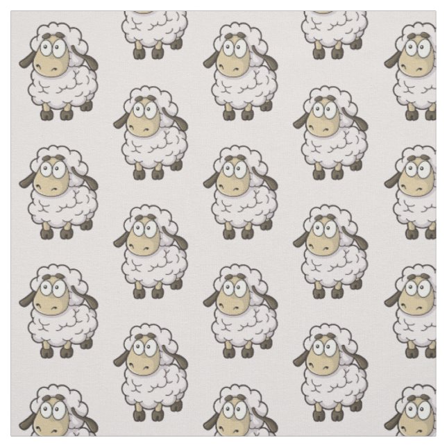 Tecido Padrão de Cartoon de Ovinos (Modelo)