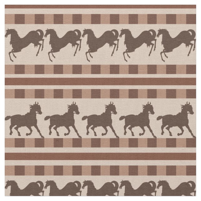 Tecido Padrão de Cavalo Galopante Rústico (Detalhe)