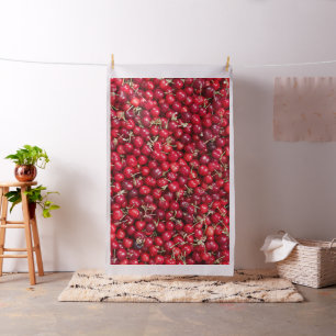 Tecido Padrão de cereja doce