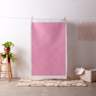 Tecido Padrão de chave grega rosa quente