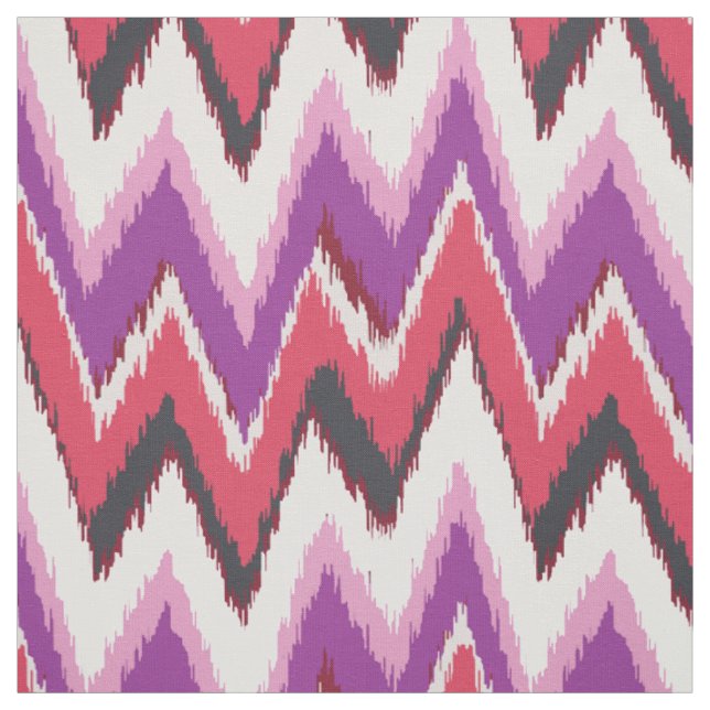 Tecido Padrão de chevron tribal de ikat colorido (Modelo)
