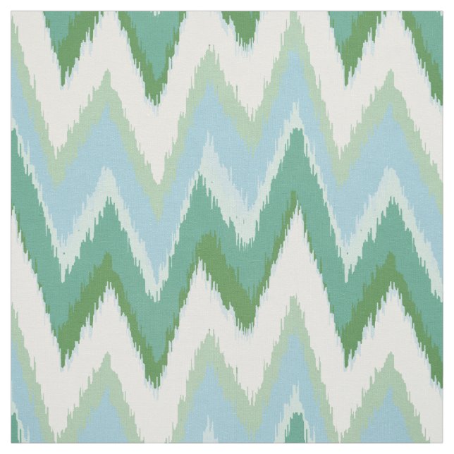 Tecido Padrão de chevron tribal verde-colorido (Modelo)