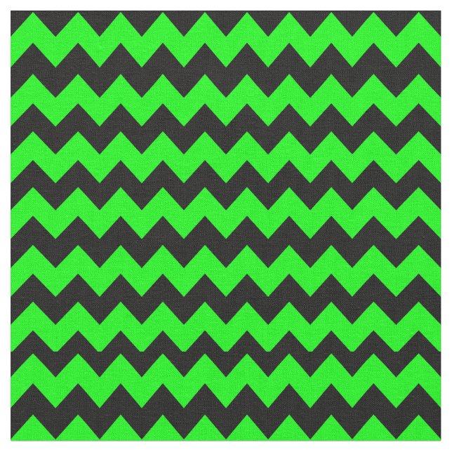 Tecido Padrão de Chevron Verde e Preto Brilhante (Detalhe)