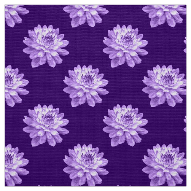 Tecido Padrão de Chrysanthemum - Roxo Profundo (Modelo)