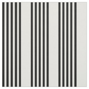 Tecido Padrão de cinco faixas preto e branco
