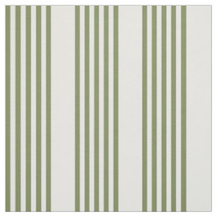 Tecido Padrão de cinco faixas verde-oliva e branco